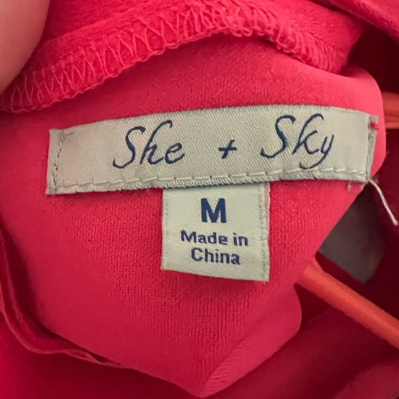 Size M she + sky hot pink dress - Picture 6 of 6
